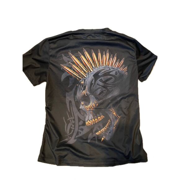 Skull with Bullets Polyester T-Shirt Mens XXL - Picture 2 of 3